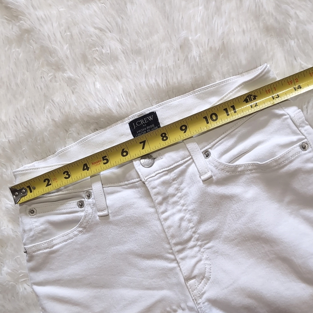 🔴SALE! J. Crew White High Rise Crop Flare Jean Size 27 Petite - Picture 13 of 16